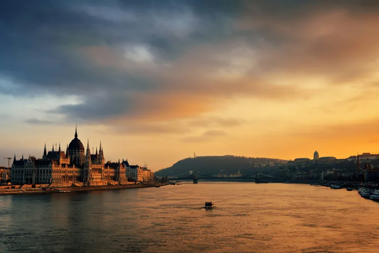 dunai látkép naplemente